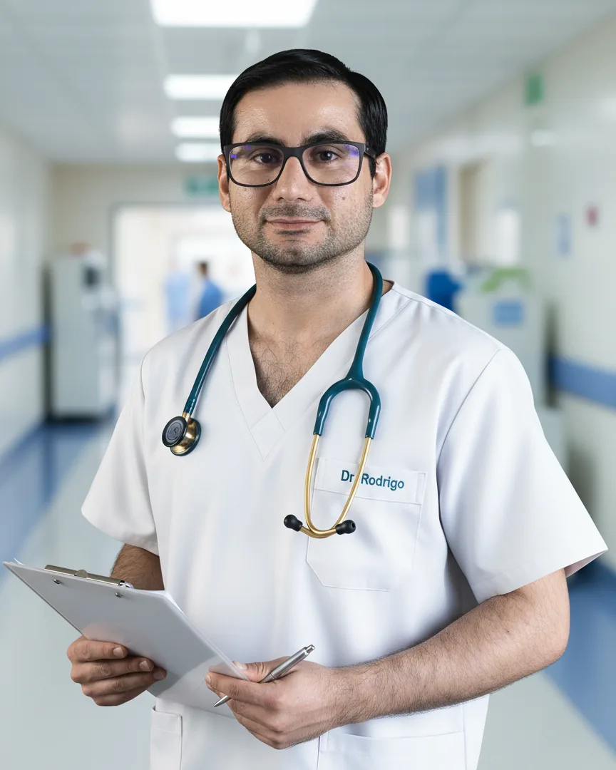 Dr. Rodrigo Gonçalves em atendimento