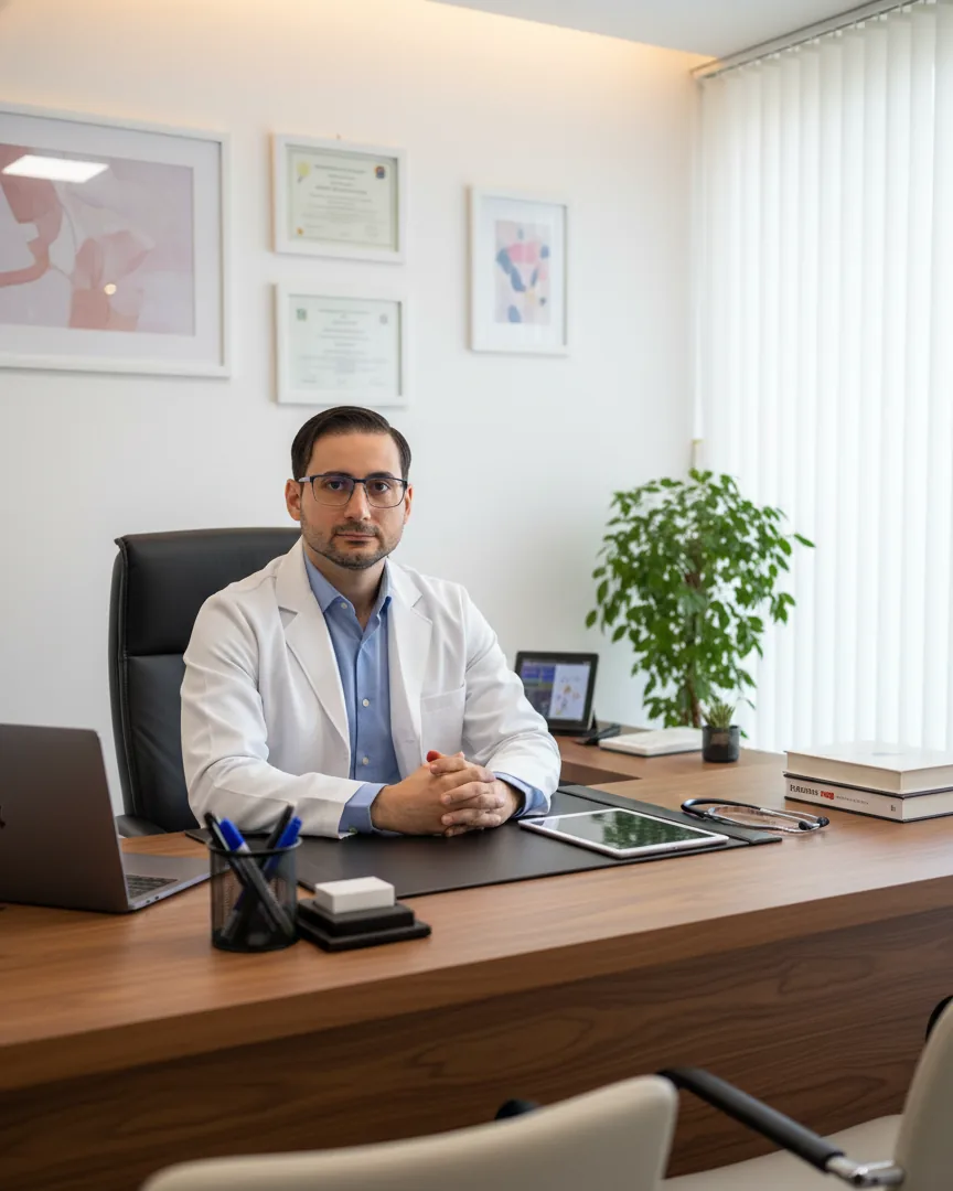 Dr. Rodrigo Gonçalves no consultório